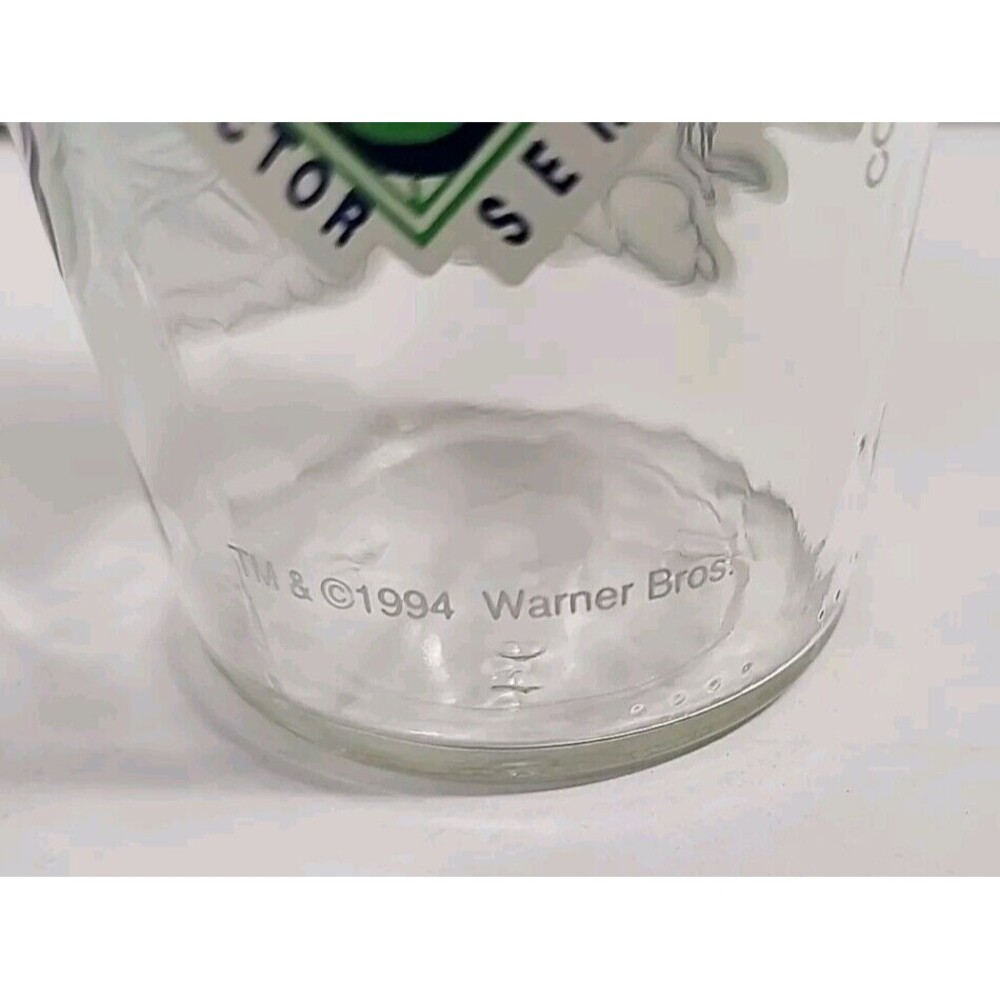 1994 Warner Brothers Looney Tunes Green Jelly Jar Speedy Gonzales 4" Glass - Picture 7 of 10